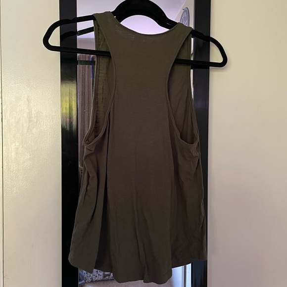 Olive green racerback tank top - Picture 3 of 5